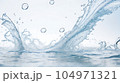 Background image of moving water in waves bubbles on white background 104971321