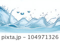 Background image of moving water in waves bubbles on white background 104971326