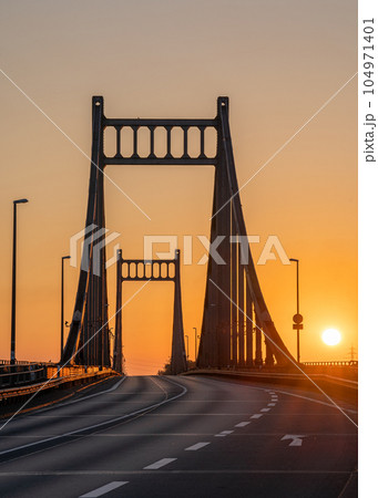 Krefeld Uerdingen Bridge, North Rhine Westphalia, Germany Krefeld Uerdingen Bridge, North Rhine Westphalia, Germany 104971401