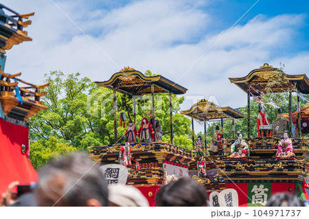 筒井町・出来町天王祭、徳川園山車揃え〈愛知県名古屋市〉 筒井町・出来町天王祭、徳川園山車揃え〈愛知県名古屋市〉 104971737
