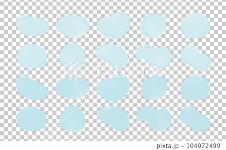 Cute abstract loose frame Water, drops, rain, blue frame Set of cute abstract Cute abstract loose frame Water, drops, rain, blue frame Set of cute abstract 104972499