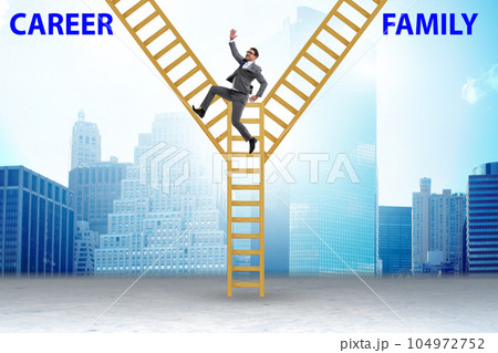 Business people in work home balance concept Business people in work home balance concept 104972752