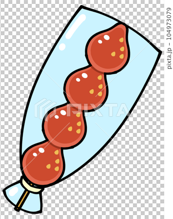 いちご飴のイラスト素材 104973079