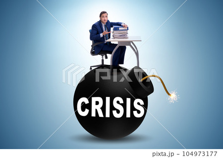 Tax concept with exploding bomb 104973177