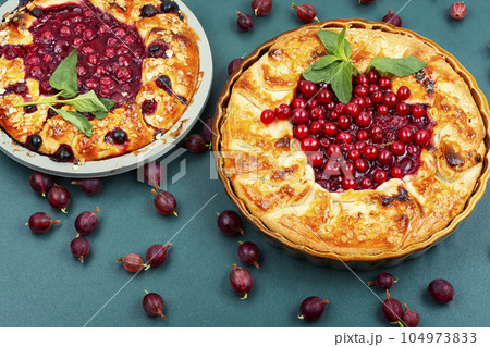 Homemade berry pie. Homemade berry pie. 104973833