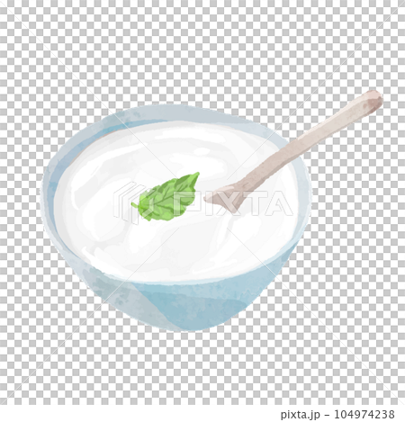 ヨーグルトの水彩ベクターイラスト 104974238