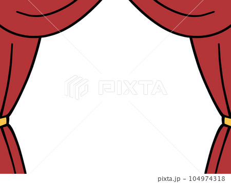 ステージの舞台幕イラスト素材のイラスト素材 [104974318] - PIXTA