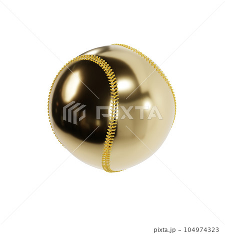 金色の野球ボールのイラスト素材 [104974323] - PIXTA