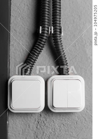 Light switch toggle power press button energy off electricity turn electric wall Light switch toggle power press button energy off electricity turn electric wall 104975205