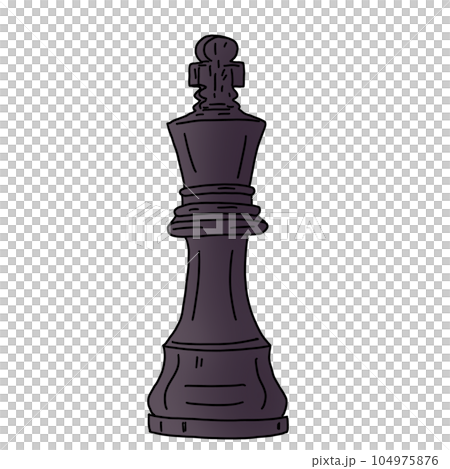 black and white chess pieces isolated on white background 104975876