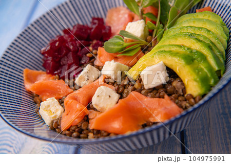 RECIPE SUMMER SALAD LENTILS AVOCADO SALMON, BEET CHEESE PURSLANE, GRAPEFRUIT RECIPE SUMMER SALAD LENTILS AVOCADO SALMON, BEET CHEESE PURSLANE, GRAPEFRUIT 104975991