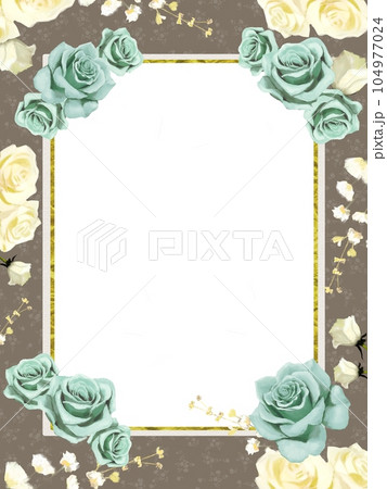 花柄のカード（縦） 104977024