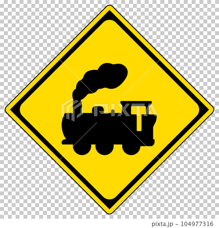 Road signs, warning signs, railroad crossings 104977316