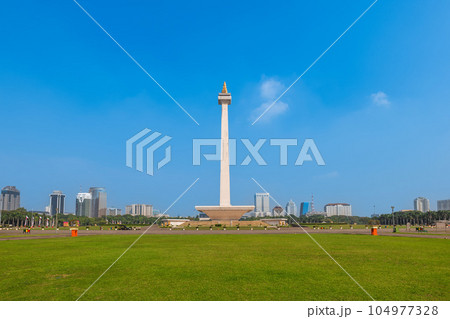 Scenery of Merdeka Square located in the center of Jakarta, Indonesia Scenery of Merdeka Square located in the center of Jakarta, Indonesia 104977328