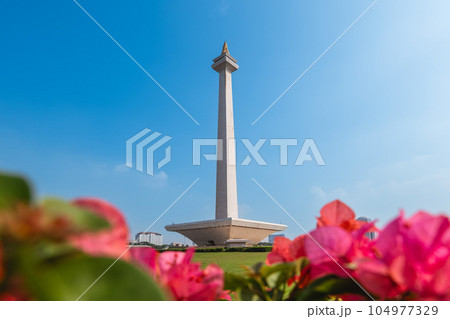 Scenery of Merdeka Square located in the center of Jakarta, Indonesia 104977329