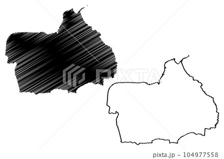 Metropolitan Borough of South Tyneside (United Kingdom of Great Britain and Northern Ireland, Metropolitan and ceremonial county Tyne and Wear, England) map vector illustration, scribble sketch map 104977558