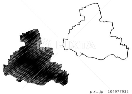 City and metropolitan borough of Newcastle upon Tyne (United Kingdom of Great Britain and Northern Ireland, Metropolitan and ceremonial county Tyne and Wear, England) map vector, scribble sketch map 104977932
