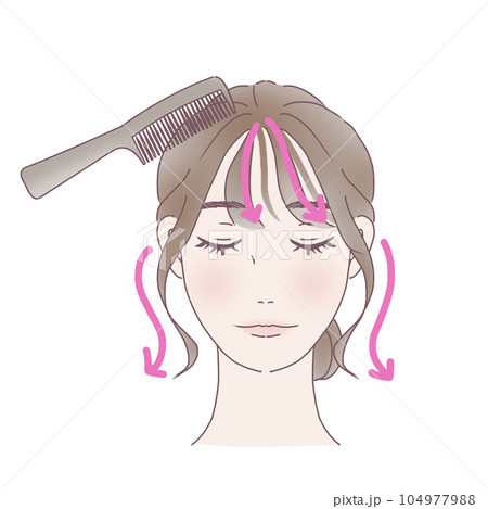 髪をセットする女性 104977988