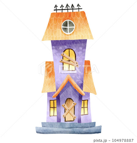 Haunted House Watercolor-2 Haunted House Watercolor-2 104978887