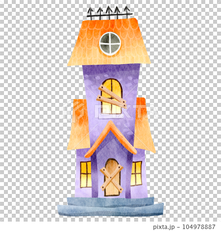 Haunted House Watercolor-2 Haunted House Watercolor-2 104978887