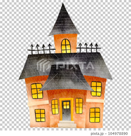 Haunted House Watercolor-8 Haunted House Watercolor-8 104978890