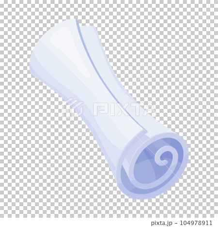 丸まった厚紙のイラスト 104978911
