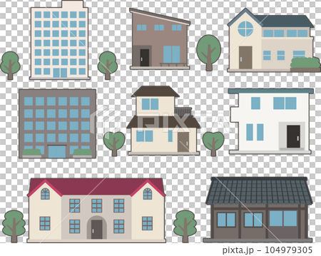 cute building illustration 104979305