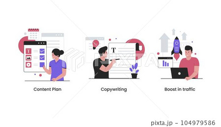 Flat design of Internet promotion SEO strategy website Flat design of Internet promotion SEO strategy website 104979586