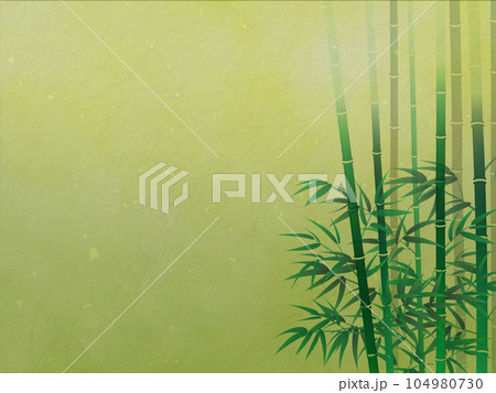 竹の葉と影のある風景 104980730