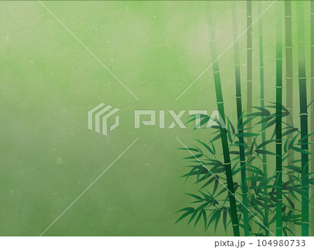 竹の葉と影のある風景 104980733