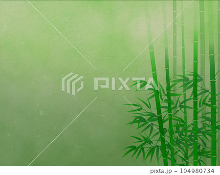 竹の葉と影のある風景 104980734