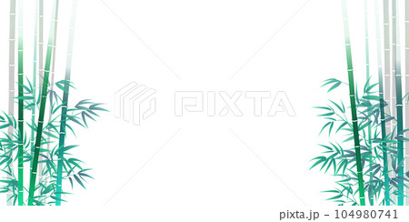 竹の葉と影のある風景 104980741