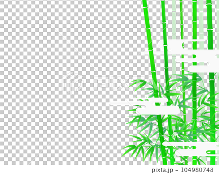 竹の葉と影のある風景 104980748