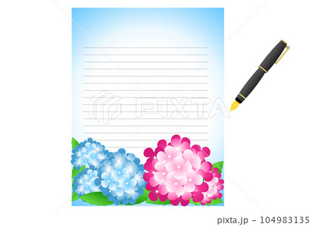 便箋 紫陽花 便箋 紫陽花 104983135