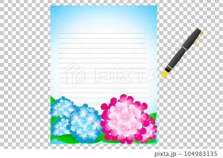 便箋 紫陽花 便箋 紫陽花 104983135