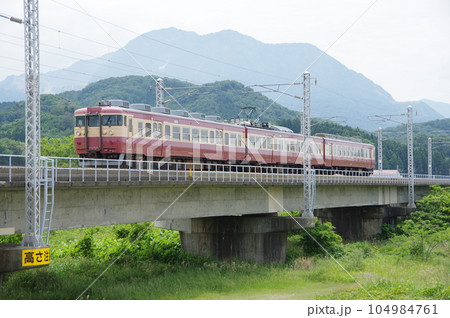 えちごトキめき鉄道 455系 クモハ413-6 姫川鉄橋 えちごトキめき鉄道 455系 クモハ413-6 姫川鉄橋 104984761
