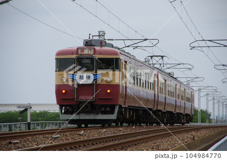 えちごトキめき鉄道 455系 急行越後 姫川鉄橋 えちごトキめき鉄道 455系 急行越後 姫川鉄橋 104984770