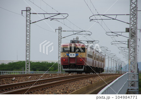 えちごトキめき鉄道 455系 急行越後 姫川鉄橋 104984771