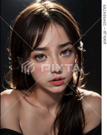 黒いドレスの女性のイラスト素材 [104984789] PIXTA