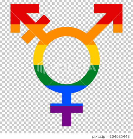 Transgender symbol icon sign 104985448