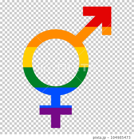 Transgender symbol icon sign 104985473