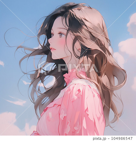 考え事をする美女「AI生成画像」 104986547