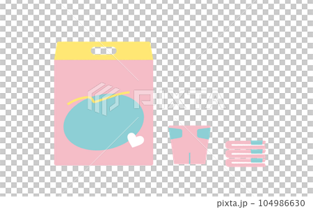 Disposable diaper illustration material 104986630
