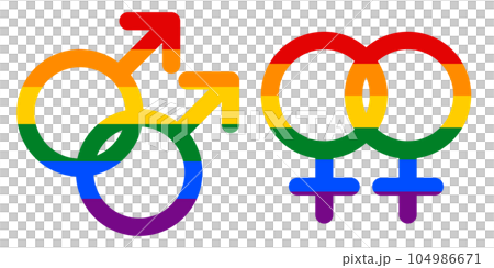 同性戀符號圖標標誌 同性戀符號圖標標誌 104986671