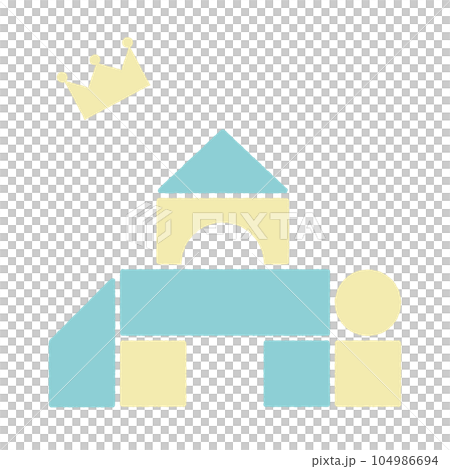 積木可愛簡單的插畫素材 104986694