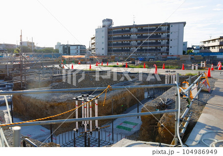 川崎市多摩区枡形のスーパー建築現場 川崎市多摩区枡形のスーパー建築現場 104986949