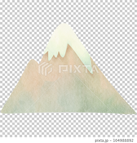 Vibrant Watercolor Mountain 104988892