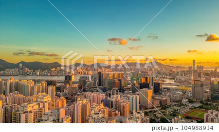 July 12 2023 the cityscape Kwun Tong North at hong kong 104988914