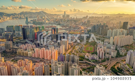 July 12 2023 the estate at the Kowloon bay, Hong kong July 12 2023 the estate at the Kowloon bay, Hong kong 104988935