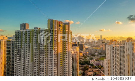 July 12 2023 the estate at the Kowloon bay, Hong kong July 12 2023 the estate at the Kowloon bay, Hong kong 104988937